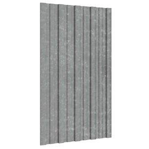 vidaXL Kattopaneeli 12 kpl Hopea 80 x 45 cm Galvanoitu ter&auml;s
