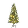 vidaXL Tekojoulukuusi 300 LED-valoa joulupallot ja lumihuurre 210 cm