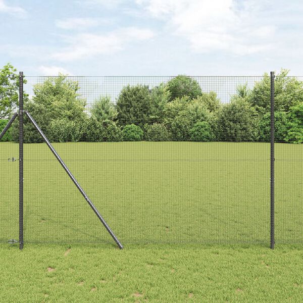 vidaXL Hitsattu lankaa Harmaa 1.5 x 25 m Teräs