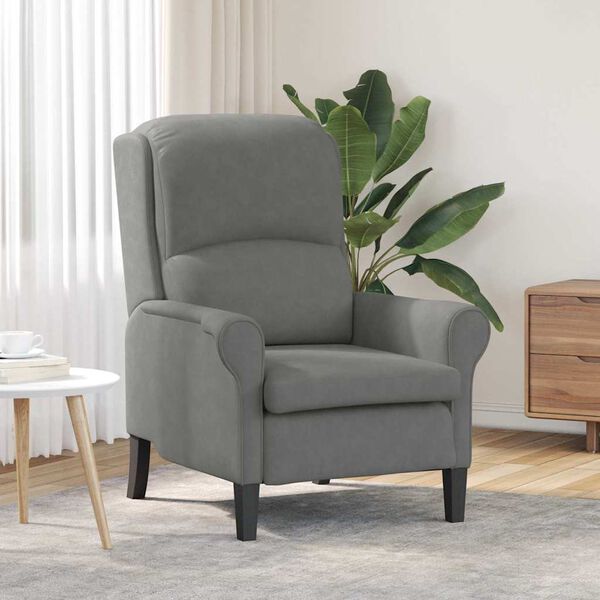 vidaXL Nojatuoli Tummanharmaa 76 x 94 x 102 cm Mikrokuitu