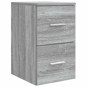 vidaXL Kylpyhuonekaappi V&auml;lik&auml;yt&auml;v&auml; Harmaa Sonoma 30 x 35 x 50 cm