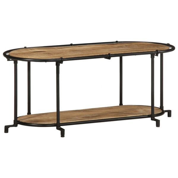 vidaXL TV-taso 100x42x40 cm täysi karkea mangopuu