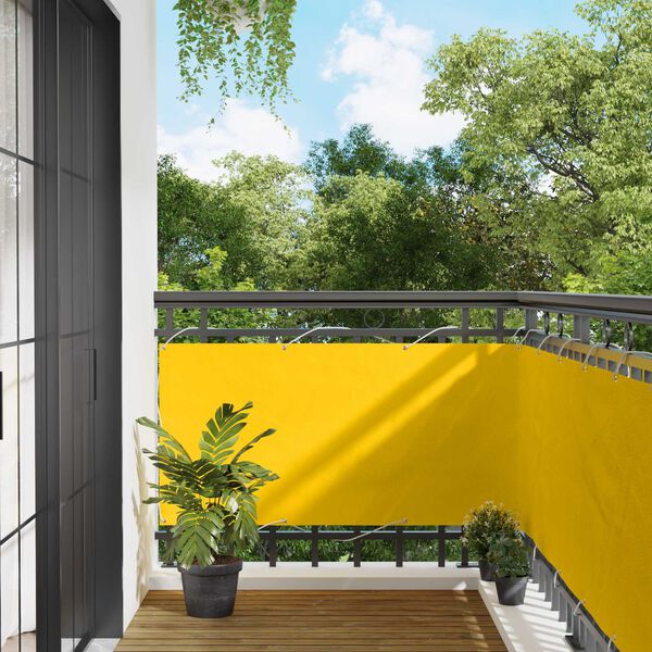 vidaXL Parvekkeen Verho Keltainen 75 x 200 cm