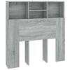 vidaXL S&auml;ngynp&auml;&auml;ty s&auml;ilytystilalla harmaa Sonoma 100x19x103,5 cm