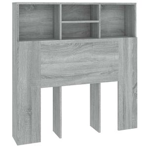 vidaXL S&auml;ngynp&auml;&auml;ty s&auml;ilytystilalla harmaa Sonoma 100x19x103,5 cm