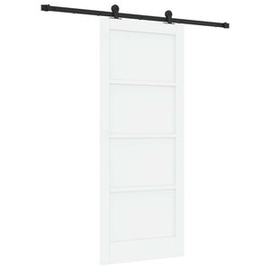 vidaXL Liukuovi Valkoinen ja musta 83 x 202 cm T&auml;ysi m&auml;nty