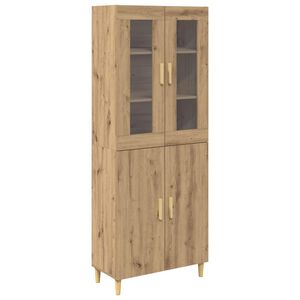 vidaXL Korkea kaappi Artisan tammi 69,5 x 34 x 180 cm