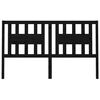 vidaXL Sängynpääty musta 166x4x100 cm täysi mänty