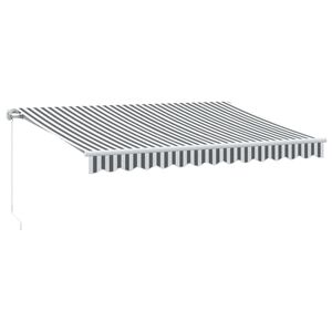 vidaXL K&auml;sin kelattava markiisi LEDill&auml; antrasiitti/valk. 350x250 cm
