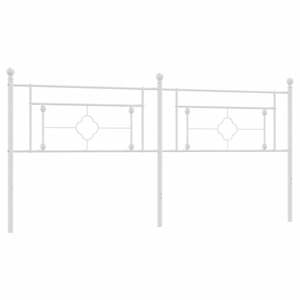 vidaXL Metallinen vaihtop&auml;&auml;ty valkoinen 200 cm