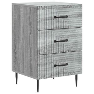 vidaXL Y&ouml;p&ouml;yt&auml;kaappi Harmaa sonoma 43 x 41 x 66,5 cm Tekninen puu