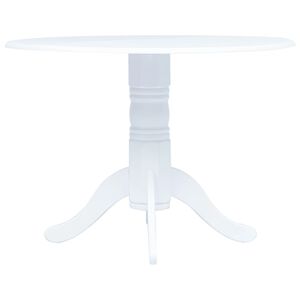 vidaXL Ruokap&ouml;yt&auml; valkoinen 106 cm kumipuu