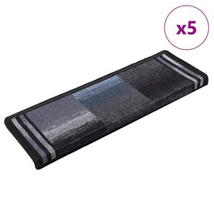 vidaXL Itsekiinnittyv&auml;t porrasmatot 5 kpl 65x21x4 cm musta ja harmaa