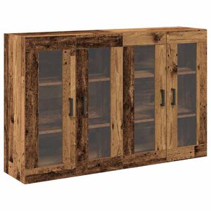 vidaXL Sein&auml;kaapit 2 pcs Vanha Puu 69,5 x 34 x 90 cm Tekninen puu