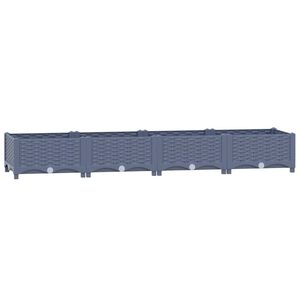 vidaXL Korotettu kukkalaatikko 160x40x23 cm polypropeeni