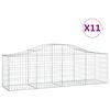 vidaXL Kaarevat kivikorit 11 kpl 200x50x60/80 cm galvanoitu rauta