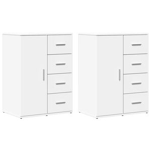 vidaXL Senkit 2 kpl valkoinen 59x39x80 cm tekninen puu