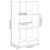 vidaXL Kirjahylly betoninharmaa 57x28,5x107,5 cm tekninen puu