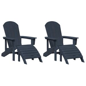 vidaXL Puutarhan loungahuonekalut 2 pcs Laivastonsininen