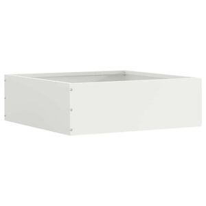vidaXL Nurmireunus 40 x 40 x 13 cm Ter&auml;s valkoinen
