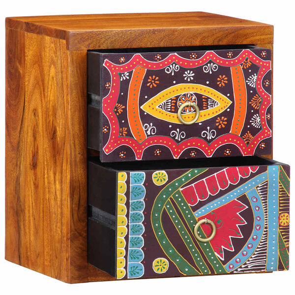 vidaXL Y&ouml;p&ouml;yt&auml;kaappi 2 pcs Ruskea 35 x 30 x 40 cm Tihe&auml; akasiapuu