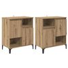 vidaXL Sivup&ouml;yd&auml;t 2 kpl Artisan tammi 60 x 35 x 70 cm Tekninen puu