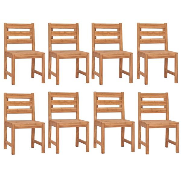 vidaXL 9-osainen Puutarhan ruokailuryhm&auml; t&auml;ysi tiikki