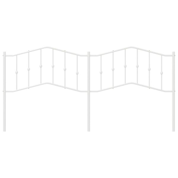 vidaXL Metallinen vaihtop&auml;&auml;ty valkoinen 200 cm