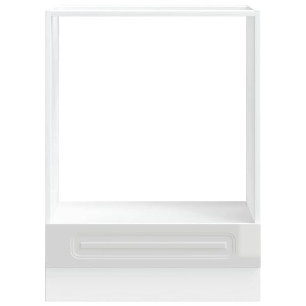 vidaXL Uunikaappi Kalmar korkeakiilto valkoinen tekninen puu