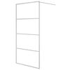 vidaXL Walk-in suihkusein&auml;ke hopea 100x195 cm kirkas ESG-lasi