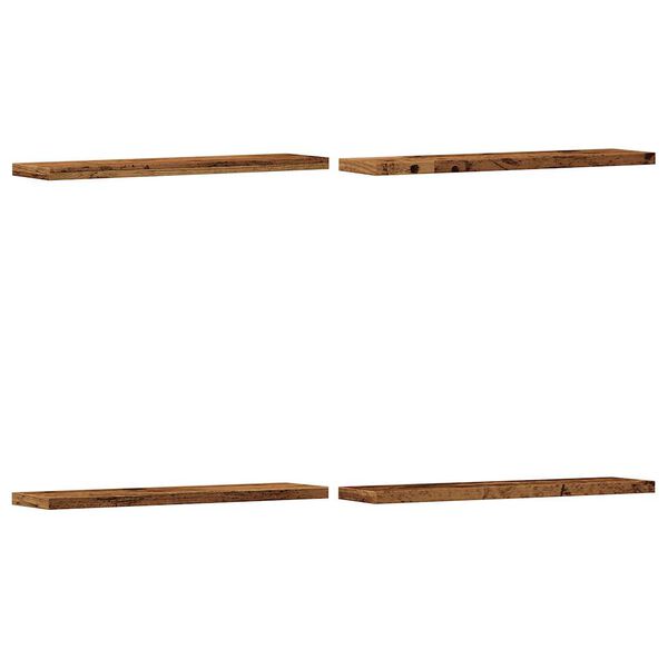 vidaXL Seinähyllyt 4 kpl vanha puu 40x20x1,5 cm tekninen puu