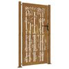 vidaXL Puutarhaportti 100x200 cm Corten-ter&auml;s Bambukuvio