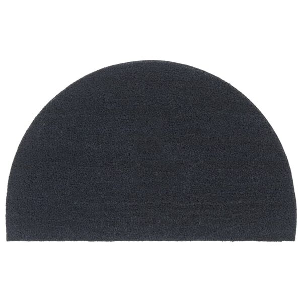 vidaXL Ovimatto tummanharmaa puolipy&ouml;re&auml; 50x80 cm tuftattu kookos