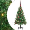 vidaXL Joulukuusi LED-valoilla 120 cm 150 LEDi&auml; L&auml;mpim&auml;n Valkoinen