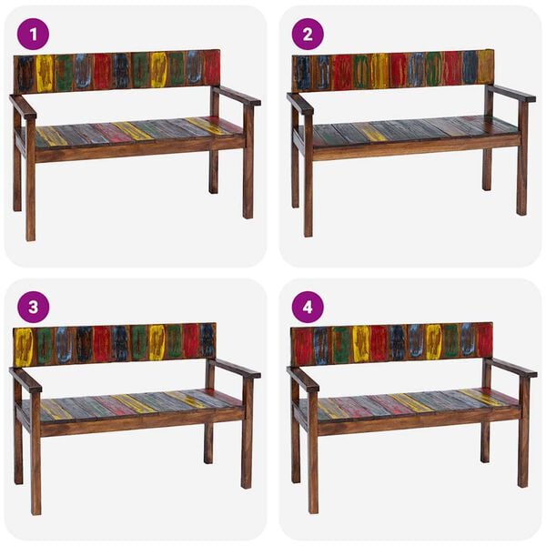 vidaXL Ruokapöydän tuolit 4 kpl kierrätetty täyspuu