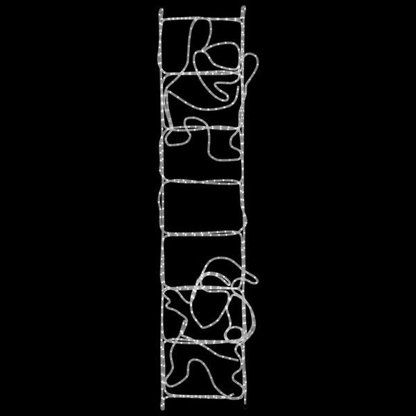 vidaXL Joulupukki tikkailla taitettava koriste 552 LED-valoa 50x200 cm