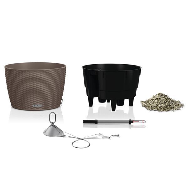 LECHUZA Riippuva kukkalaatikko NIDO Cottage 35 ALL-IN-ONE hiekanruskea