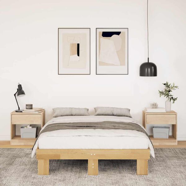 vidaXL S&auml;ngynrunko ilman patjaa 120x200 cm massiivipuutammea