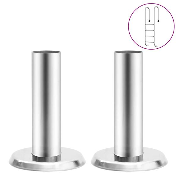 vidaXL Allastikkaiden kaidekiinnikkeet 2 kpl 304 ruostumaton ter&auml;s