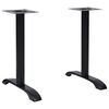 vidaXL Bistrop&ouml;yd&auml;n jalat 2 kpl musta 61x8x72 cm valurauta