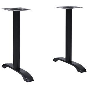 vidaXL Bistrop&ouml;yd&auml;n jalat 2 kpl musta 61x8x72 cm valurauta