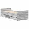 vidaXL Sängynrunko päädyillä harmaa Sonoma 90x190 cm