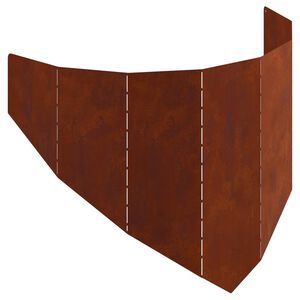 vidaXL Nurmireunus 100 x 45 cm Ter&auml;s Ruosteinen