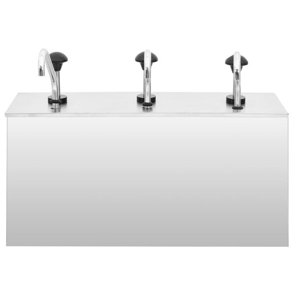 vidaXL Kastikkeen annostelija ruostumaton teräs 3 x 3,5 l