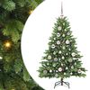 vidaXL Tekojoulukuusi 150 LED-valoilla Vihre&auml; 120 cm PE ja PVC