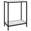vidaXL Konsolip&ouml;yt&auml; valkoinen 60x35x75 cm karkaistu lasi