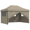 vidaXL Juhlateltta Harmaanruskea 279 x 410 x 315 cm Oxford-kangas