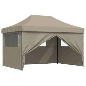 vidaXL Juhlateltta Harmaanruskea 279 x 410 x 315 cm Oxford-kangas