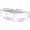 vidaXL S&auml;ngynrunko ilman patjaa 80x200 cm massiivipuutammea