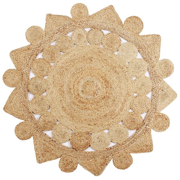 vidaXL Käsintehty matto punottu juutti 150 cm